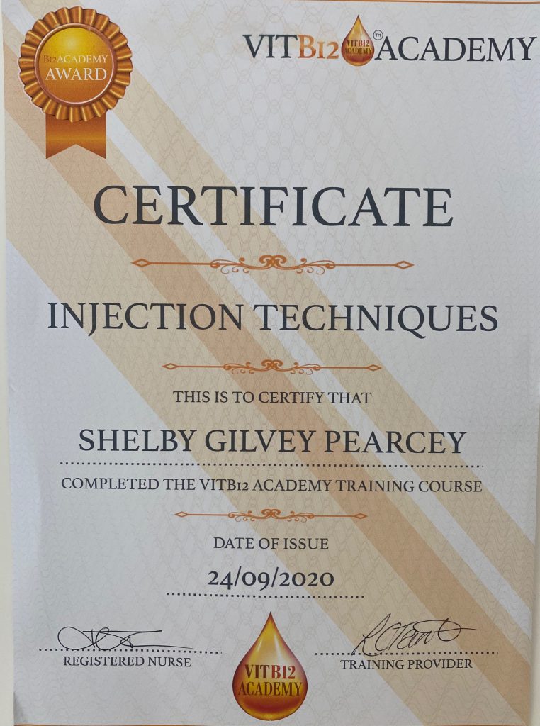 VITB12 Academy Certificate - Injection Techniques